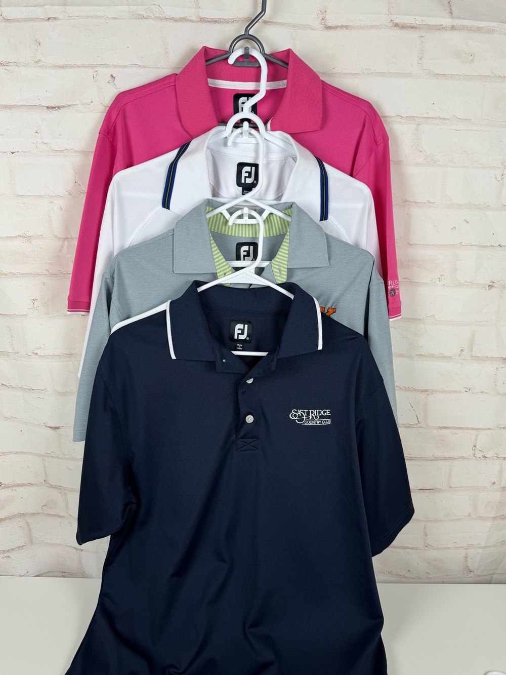 Lot of 4 FootJoy Men Medium Golf Polo Shirts Golf Shirts EUC MUST SEE!!!!!!!